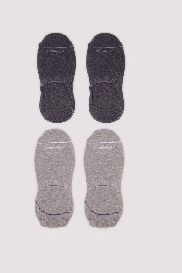 Springfield Calcetín invisible liso gris