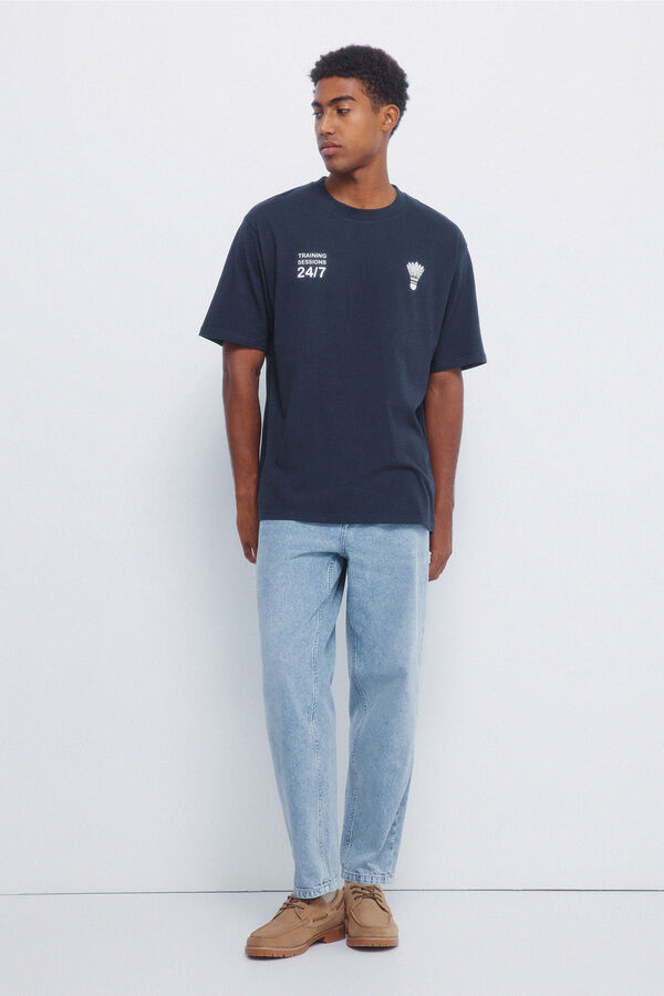 Springfield Playera de Batminton azul