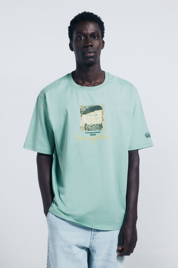 Springfield Camiseta Bob Esponja Van Gogh verde