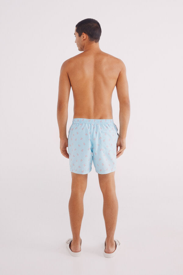 Springfield Bañador  estampado langostas turquesa