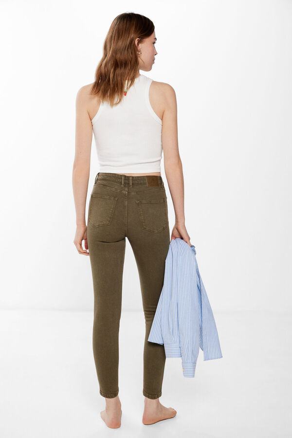 Springfield Jeans Color Slim Cropped kaki