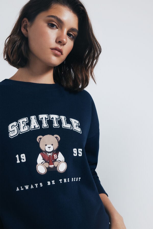 Springfield Sudadera gráfica ciudad marino