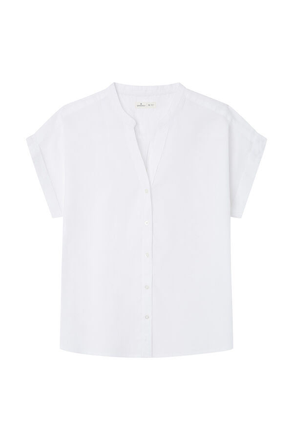 Springfield Camisa cuello mao manga corta natural