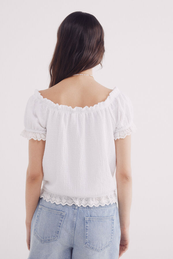 Springfield Top mesonera puntilla natural