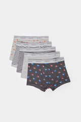 Springfield Pack 5 bóxers american football gris