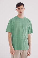 Springfield Playera raya piqué verde