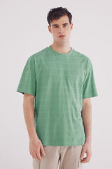 Springfield Playera raya piqué verde