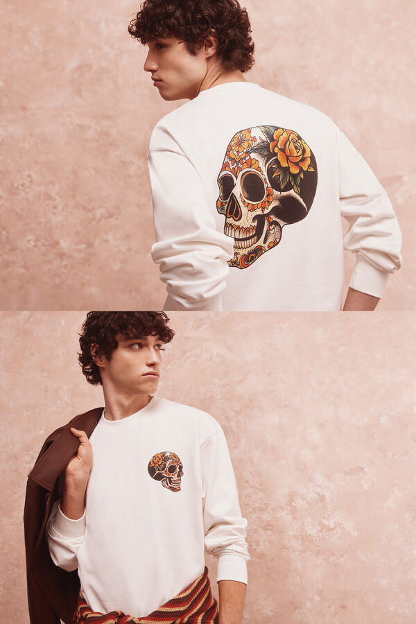 Springfield Sudadera con tatuaje de sudadera marfil