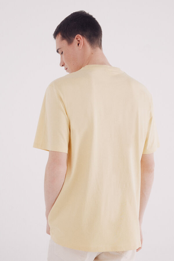 Springfield Playera básica cuello redondo amarillo