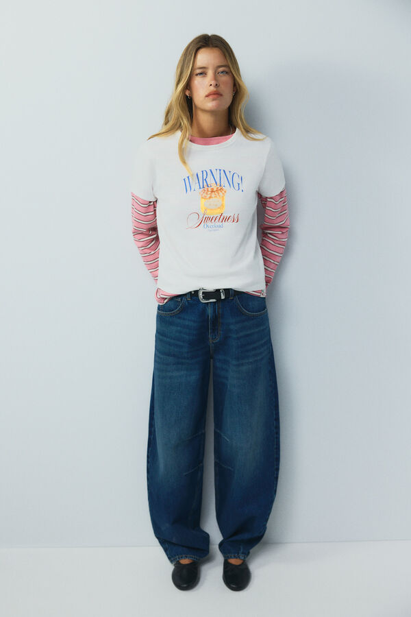 High Spirits Camiseta Warning marfil
