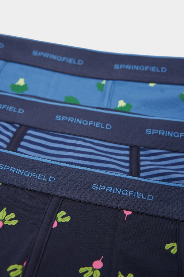 Springfield Pack 3 boxers vegetales azul indigo