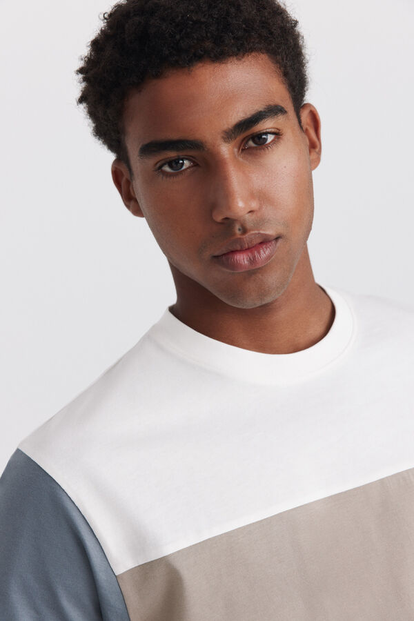 Springfield Playera color block caf&eacute;