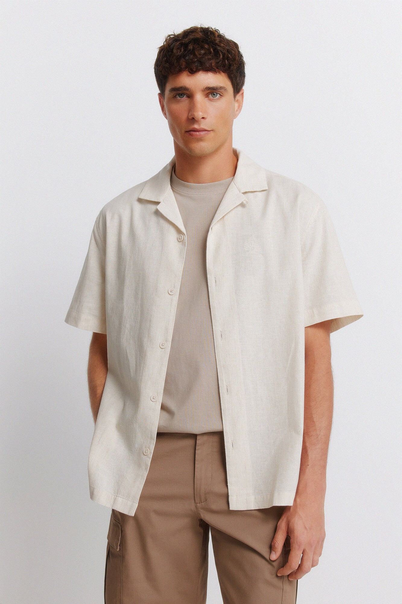 Springfield Camisa manga corta de lino