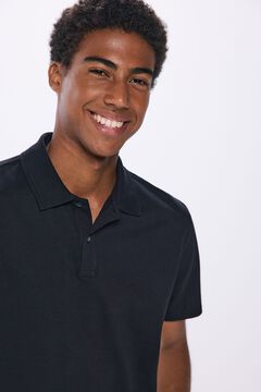 Springfield Polo piqué estructura regular fit negro