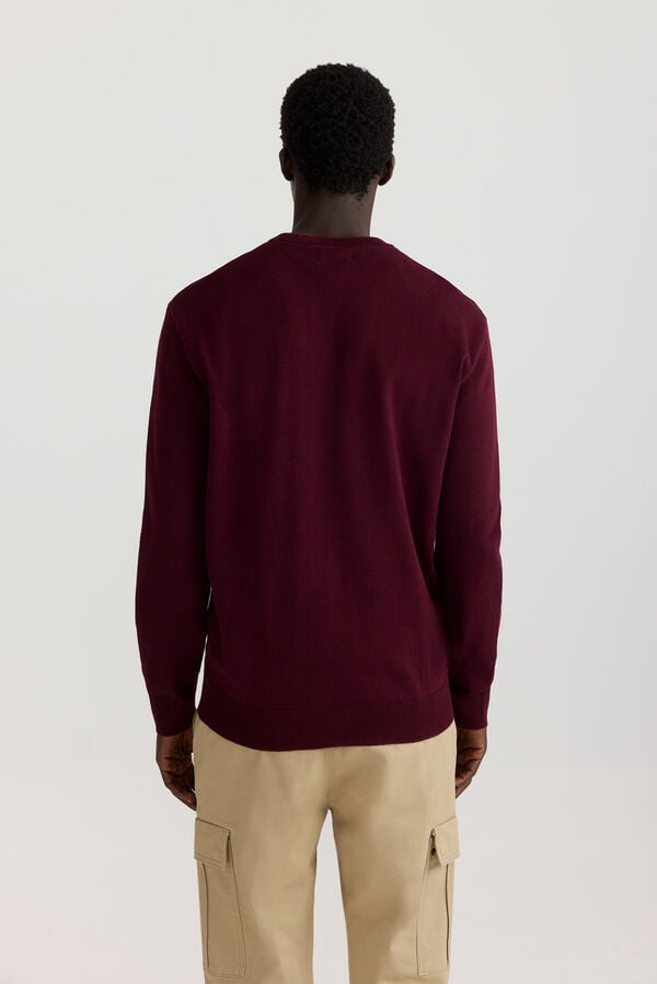 Springfield Su&eacute;ter b&aacute;sico cuello redondo rojo