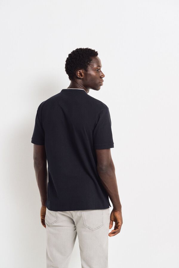 Springfield Polo  piqué cuello mao regular fit marino