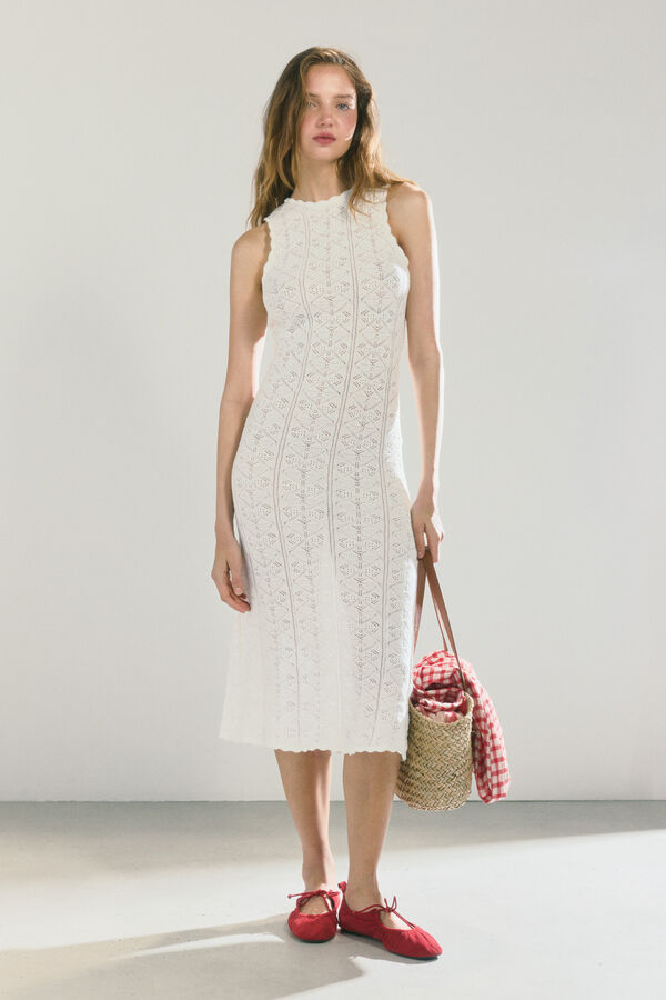 High Spirits Vestido Tulip blanco