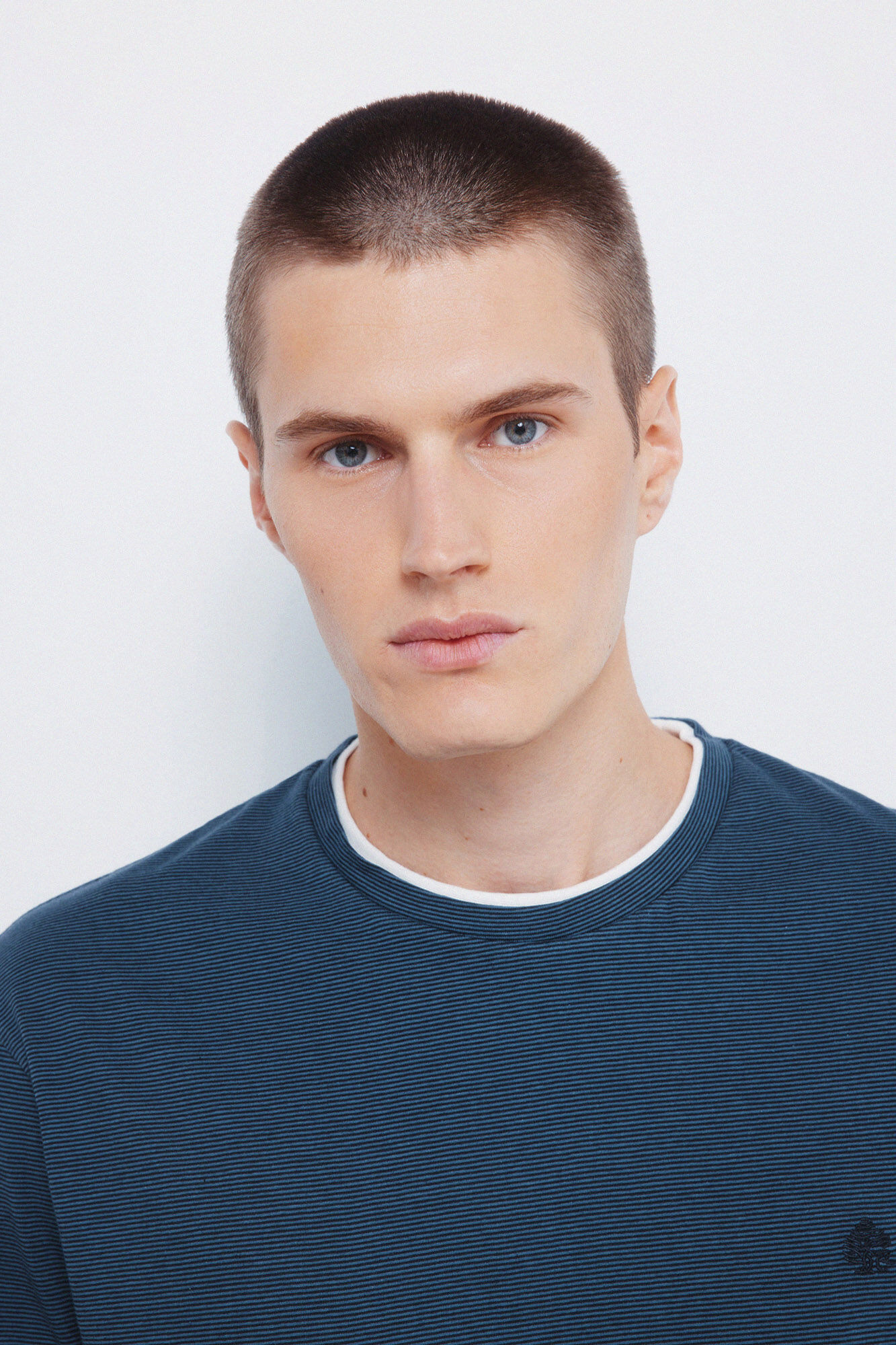 Springfield playera de manga larga con doble microraya