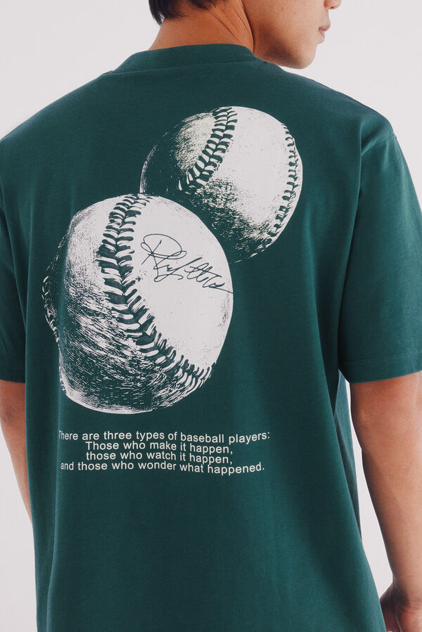 Springfield Camiseta baseball verde