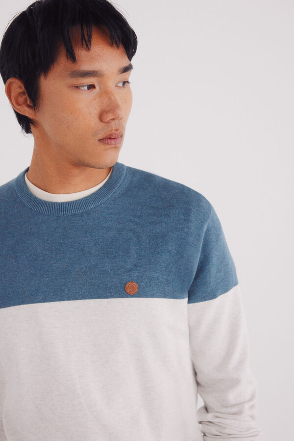Springfield Jersey básico con bloques de color gris