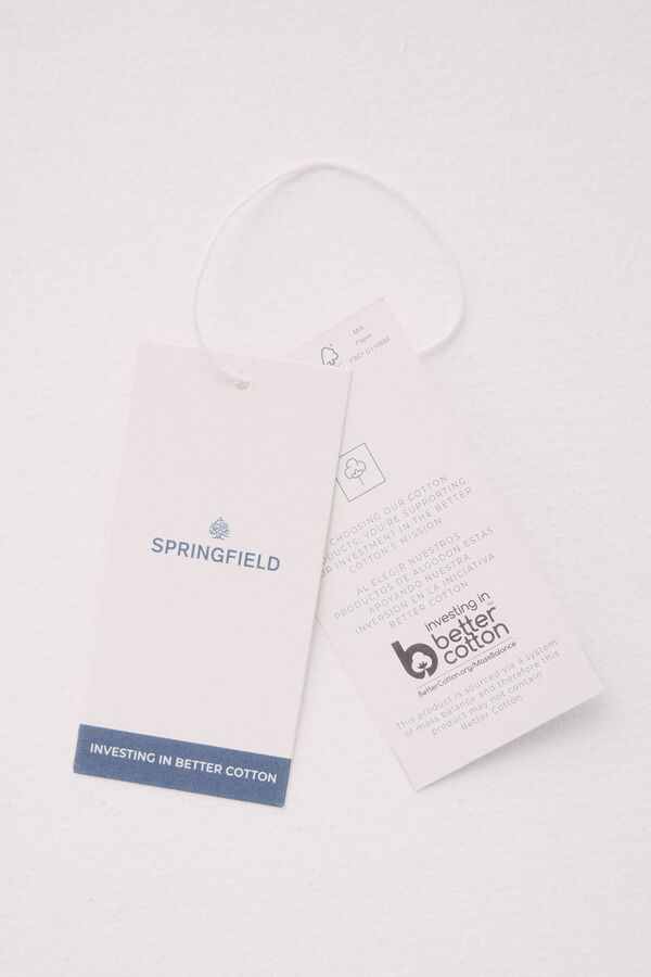 Springfield Playera contraste stay dreams marfil