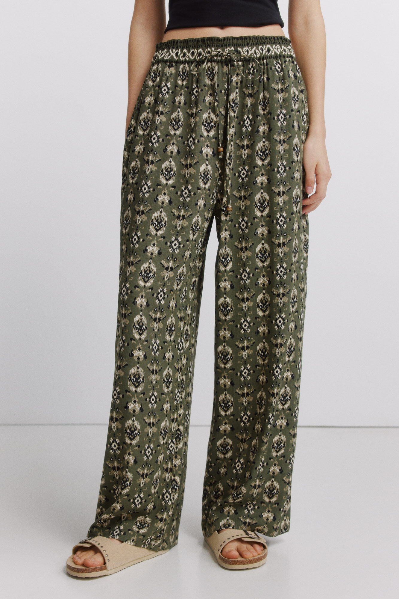 Springfield Pantal&oacute;n estampado r&uacute;stico con cord&oacute;n