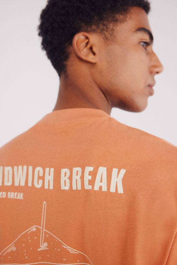 Springfield Playera sandwich break naranja
