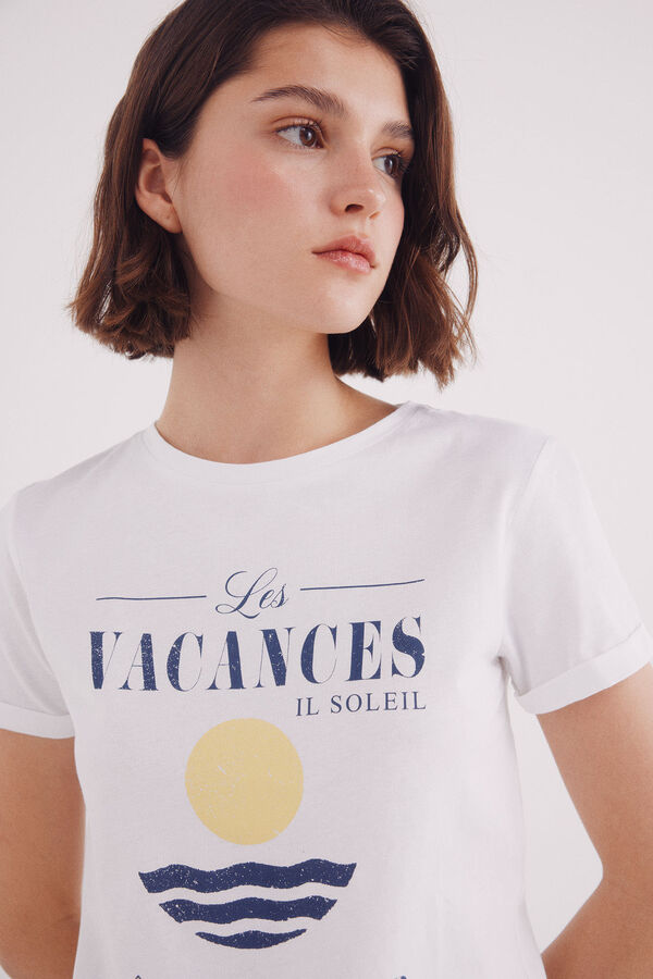 Springfield Playera "Vacances Côte d´Azur" natural