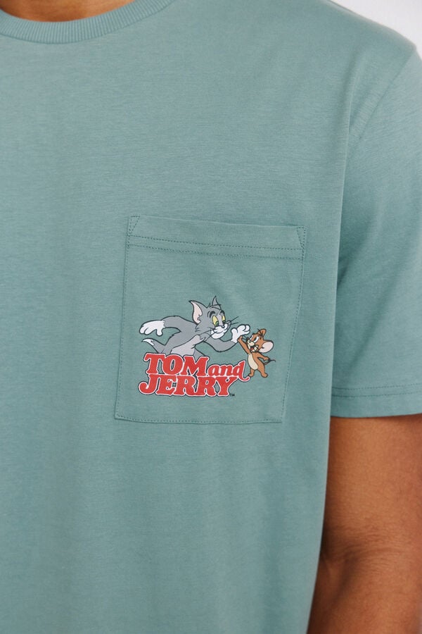 Springfield Pijama corta Tom & Jerry verde