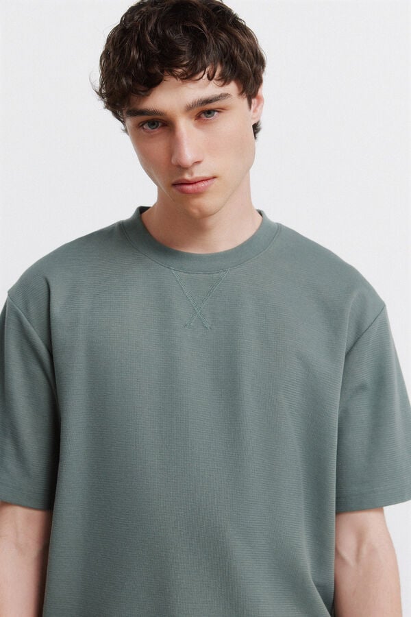 Springfield Playera de tela waffle caza oscuro