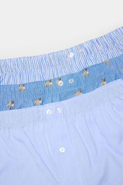 Springfield Pack 3 calzoncillos popelín estampados azul