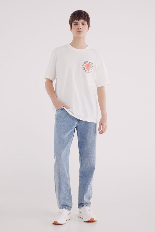Springfield Playera Red Hot Chili Peppers marfil