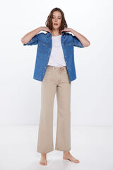 Springfield Jeans straight wide color café