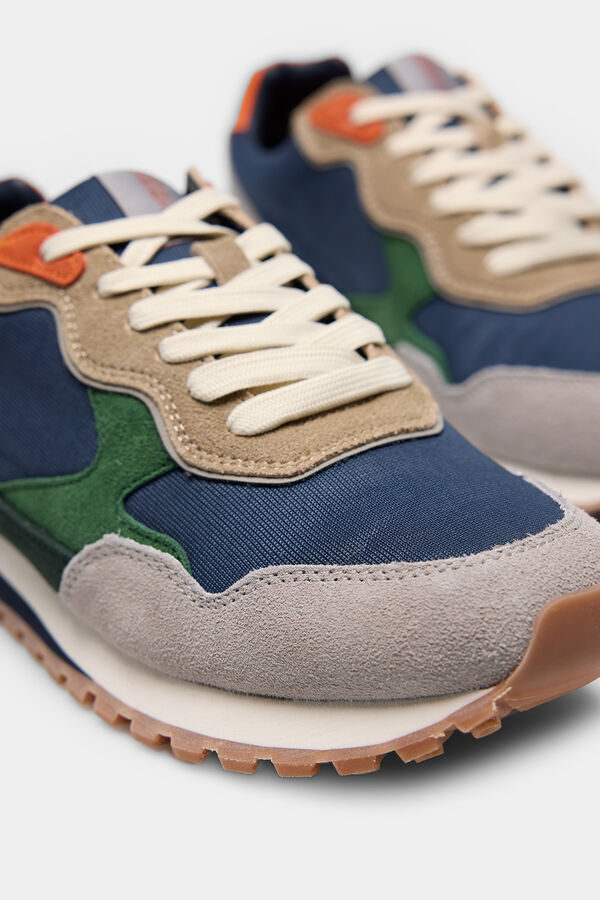 Springfield Zapatilla deportiva piel multicolor gris