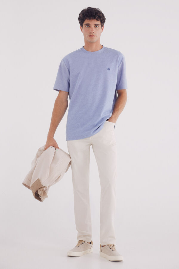 Springfield Playera piqué oxford azul tinta