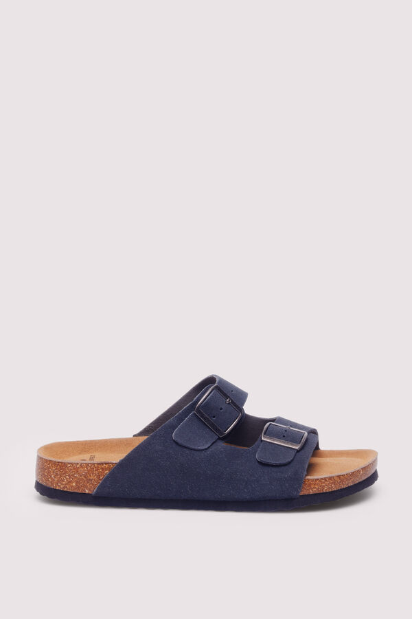 Springfield Sandalia piel doble hebilla gris