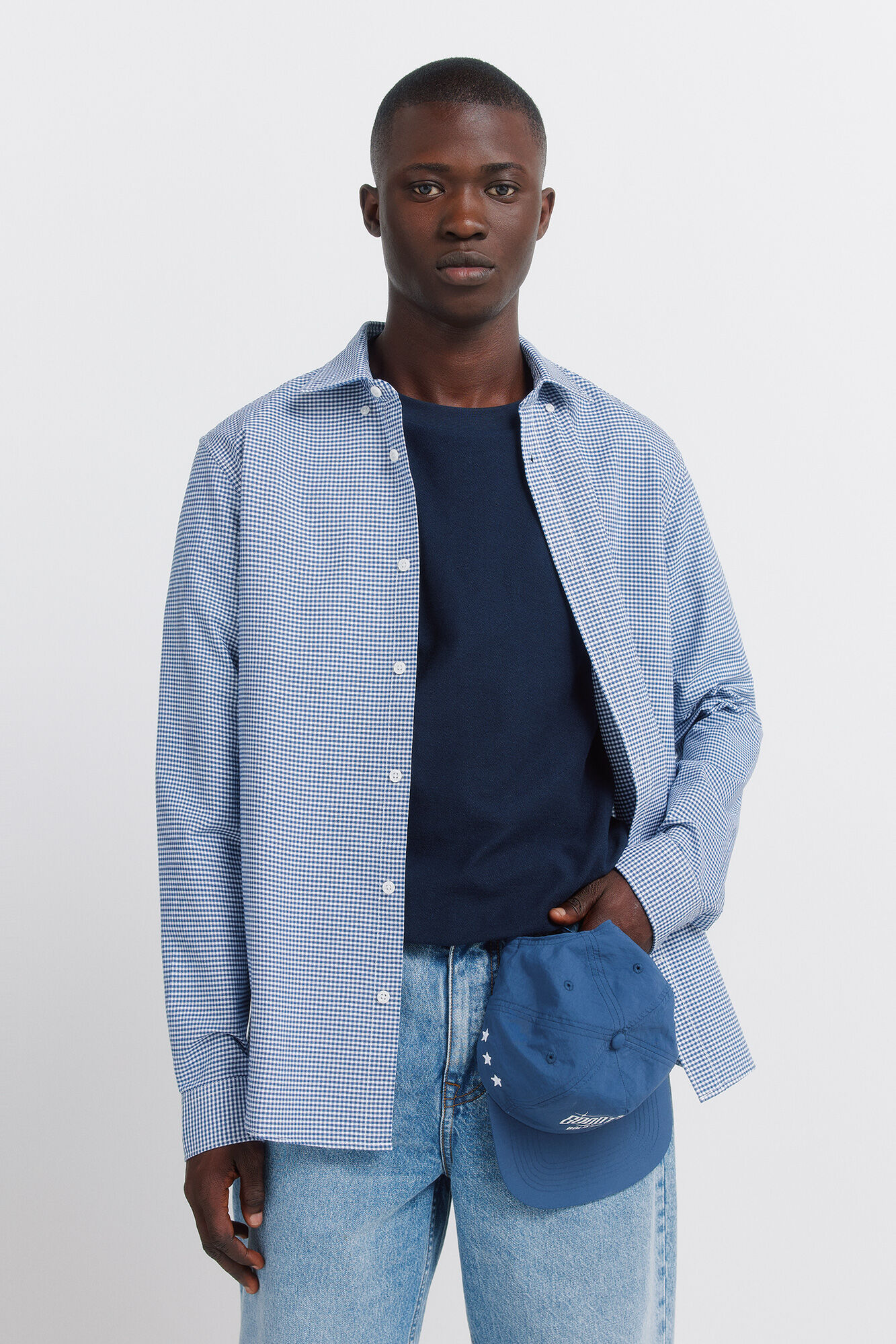 Springfield Camisa oxford vichy sin arrugas