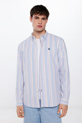 Springfield Camisa polera oxford rayas rosa