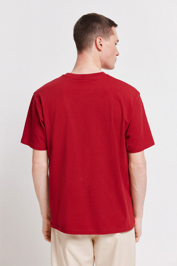 Springfield Camiseta b&aacute;sica logo Springfield rojo