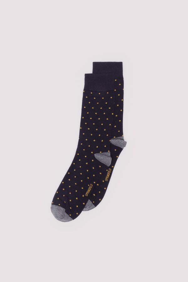 Springfield Calcetín largo jacquard negro