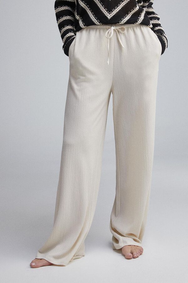 Springfield Pantalón jogger estructura estampado