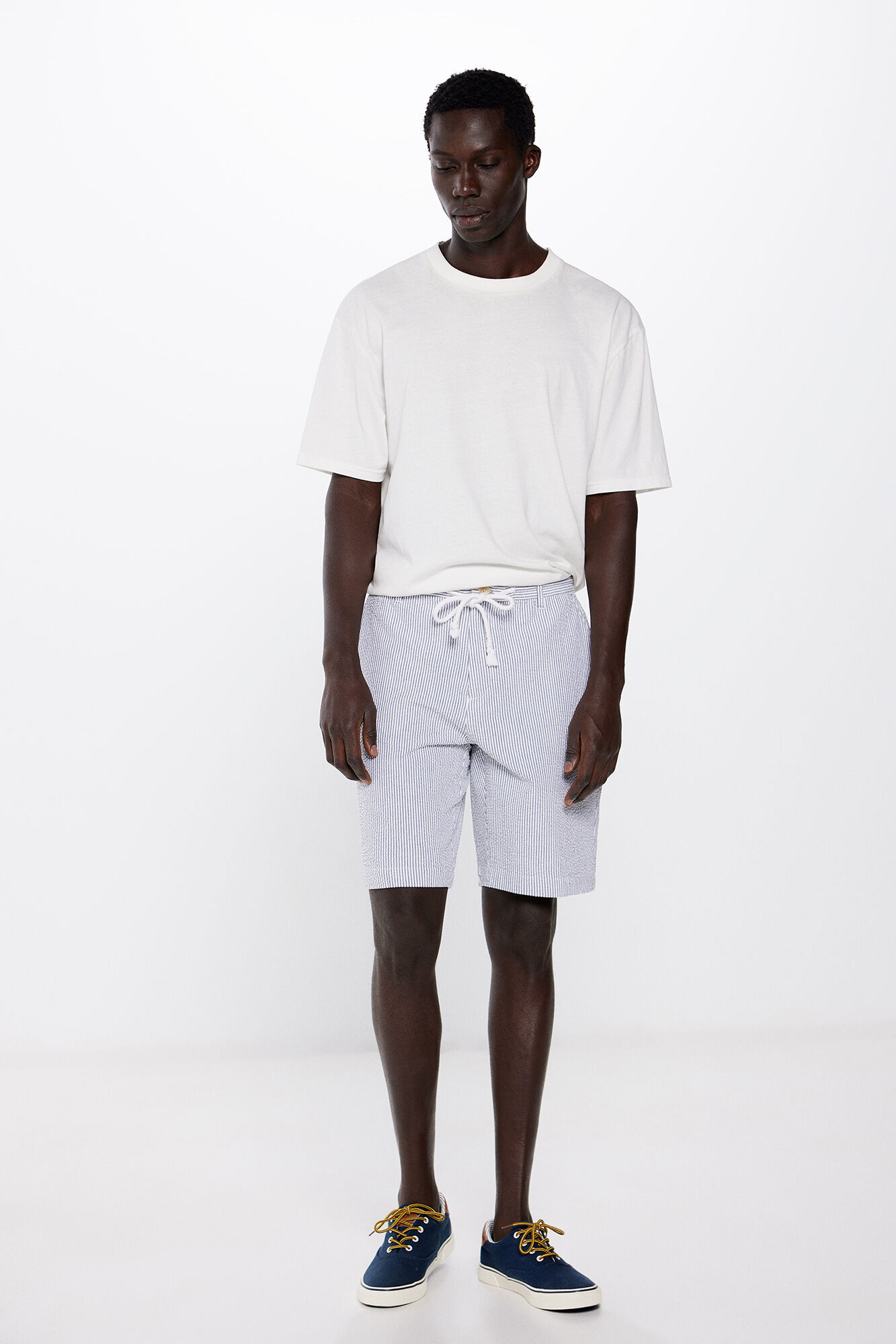 Bermuda efecto arrugado relax fit Bermudas para hombre WomenSecret MX