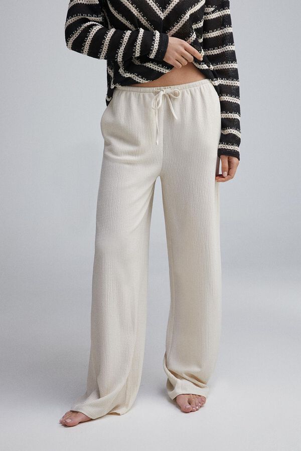 Springfield Pantalón jogger estructura estampado