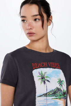 Springfield Playera Gráfica Paisaje gris
