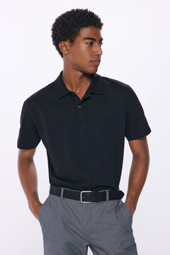Springfield Polo piqué estructura regular fit negro