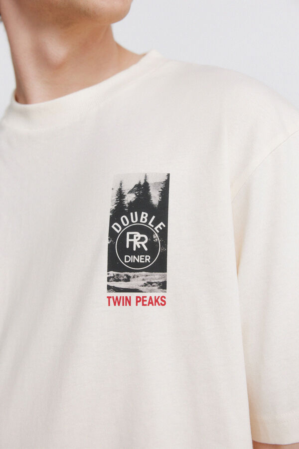 Springfield Playera Twin Peaks blanco