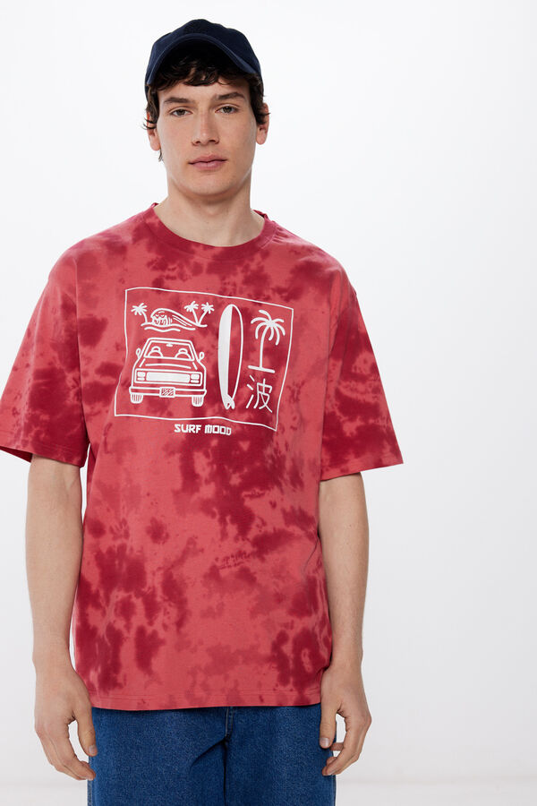 Springfield Playera surf tie dyed rojo