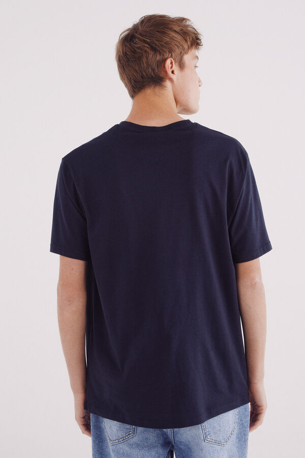 Springfield Camiseta básica cuello redondo azul