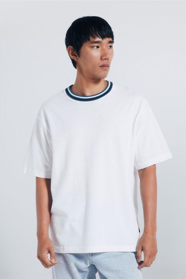 Springfield Playera con ribete de piqué natural