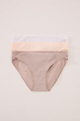 Womensecret Pack de 3 panties clásica de microfibra blanco
